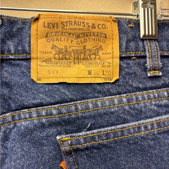 Levis Vintage Denim 517 Cutoffs Shorts Zipper 34X30 - Picture 7 of 8